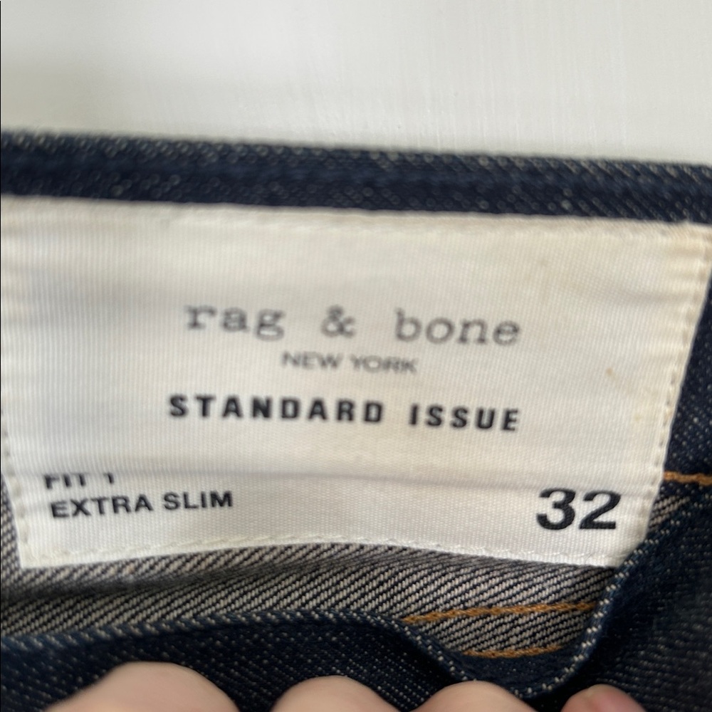 rag & bone Men's Deep Indigo Straight Jeans size 32 - Picture 2 of 5